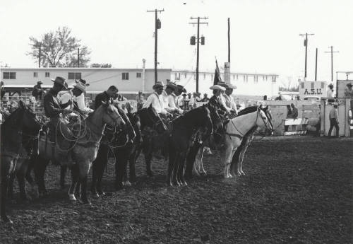 Rodeo Contestants in Formation