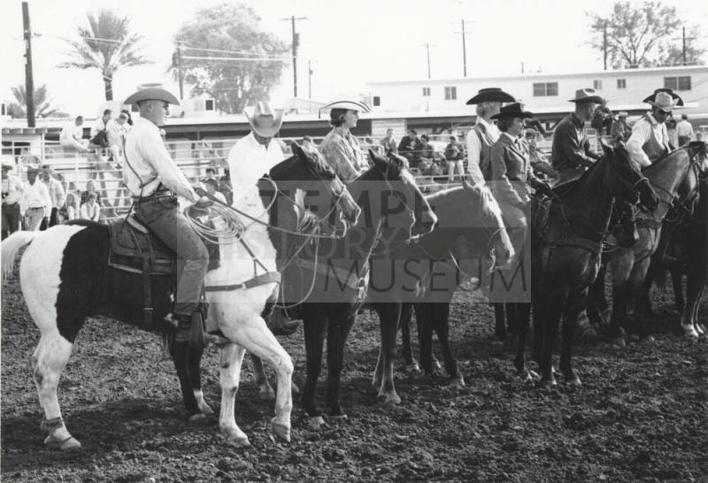 Rodeo Contestants in Formation