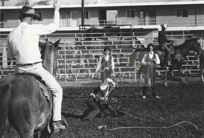 Lady Calf Roper at the Rodeo