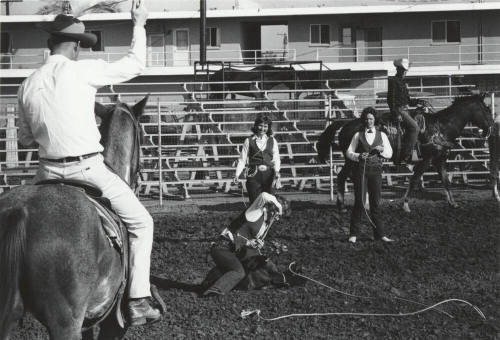 Lady Calf Roper at the Rodeo
