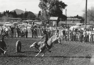 Bull Rider Loses His Hat at the Rodeo