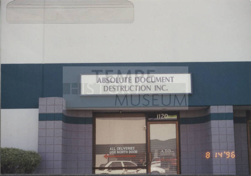 Absolute Document Destruction Inc. - 1120 West Alameda Drive - Tempe, Arizona
