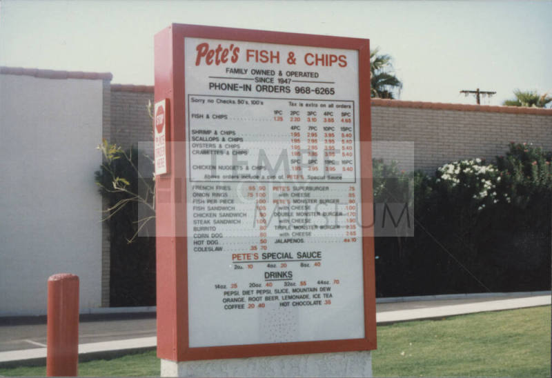 Pete's Fish & Chips - 1017 East Apache Boulevard - Tempe, Arizona