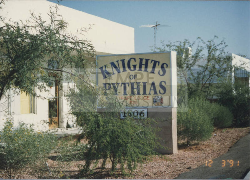 Knights of Pythias Tempe Lodge #26 - 1606 East Apache Boulevard - Tempe, Arizona