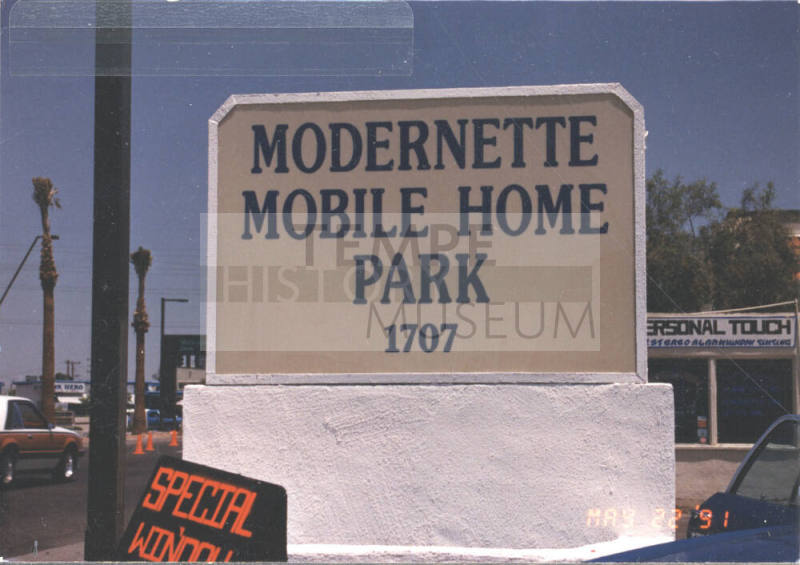 Modernette Mobile Home Park - 1707 East Apache Boulevard - Tempe, Arizona