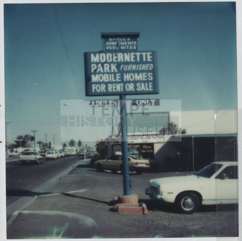 Modernette Court Trailer & Apartments - 1707 East Apache Boulevard, Tempe, Arizo