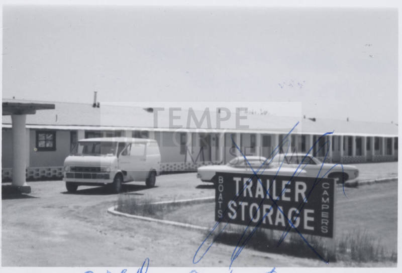 Thomas D Motel (Trailer Storage Sign) - 1855 East Apache Boulevard, Tempe, Arizo