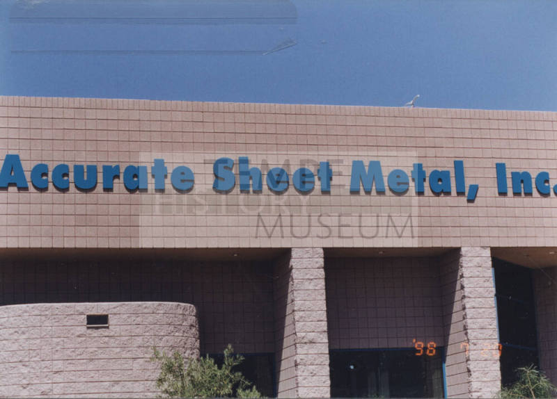 Accurate Sheet Metal, Incorporated - 6610 S. Dateland Drive - Tempe, Arizona