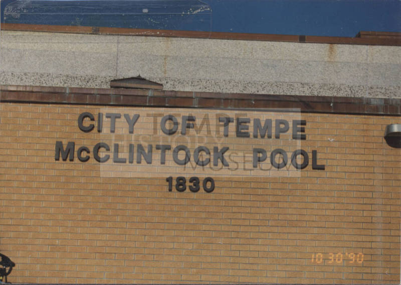 City of Tempe McClintock H.S.  Pool - 1830 E. Del Rio Drive - Tempe, Arizona