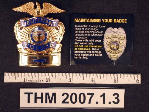 Hat Medallion, Tempe Police Lieutenant