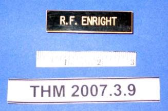 Name Tag, R.F. Enright, Tempe Police
