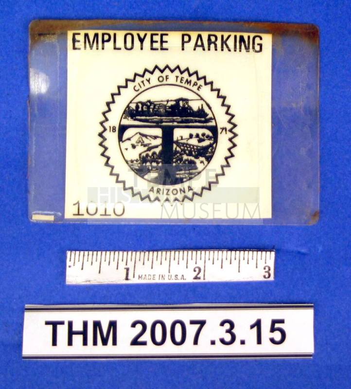 Employee Parking Pass, City of Tempe