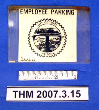 Employee Parking Pass, City of Tempe