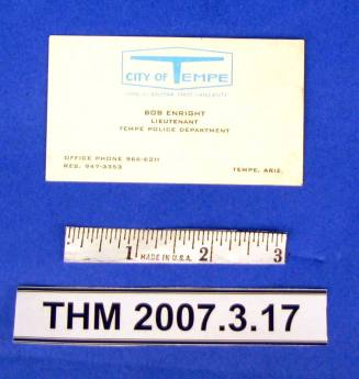 Business Card, Bob Enright, Lieutenant, Tempe Police Department