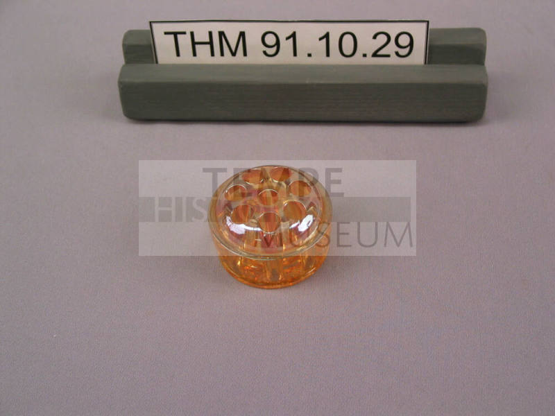 Marigold Glass Flower Frog