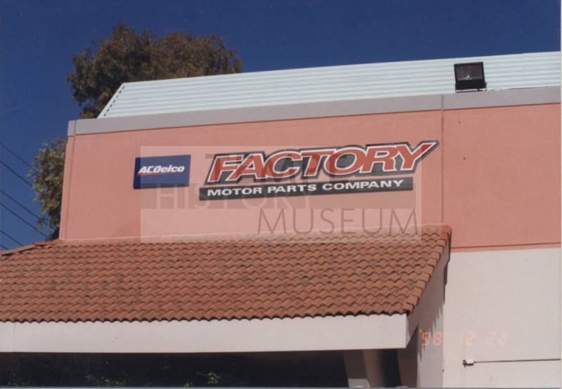 Factory Motor Parts Company - 1326 West Fairmont Drive - Tempe, Arizona