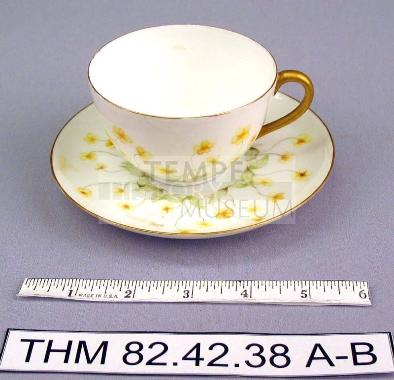 Floral Teacup and Saucer