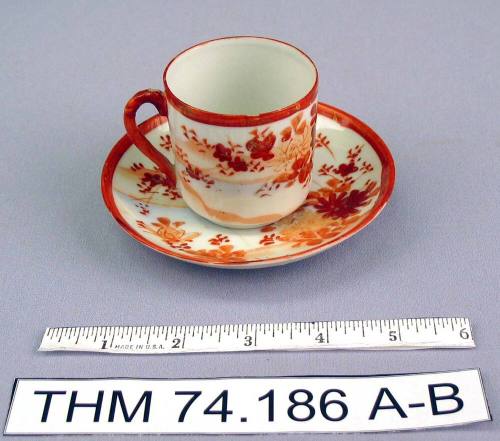 Hand painted Porcelain Cup and Saucer