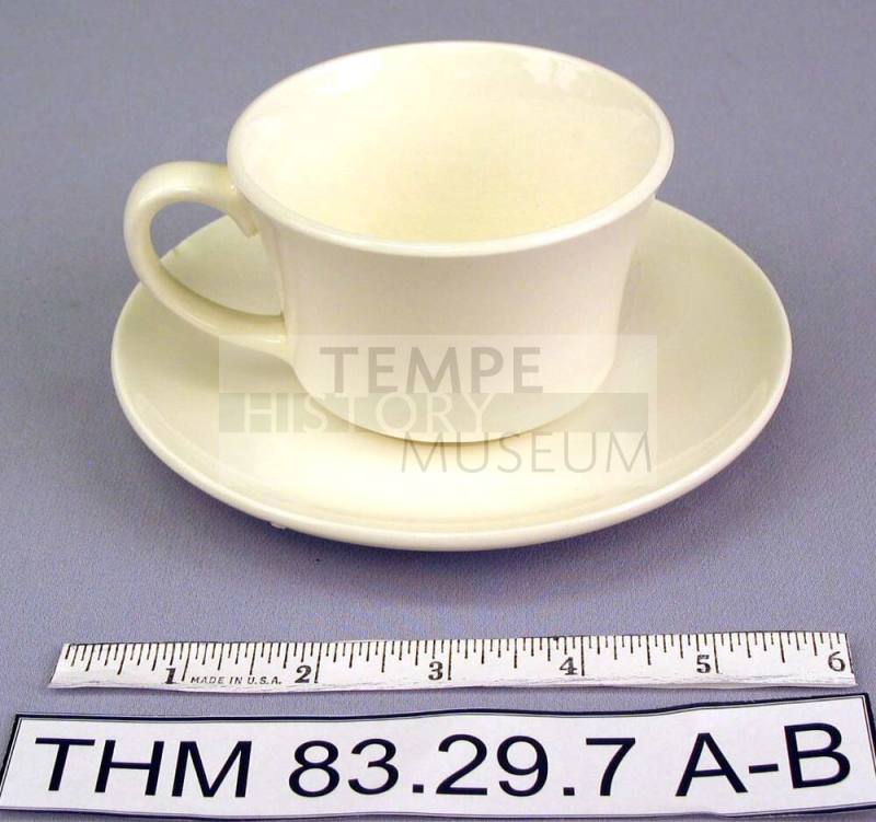 White Teacup and Saucer