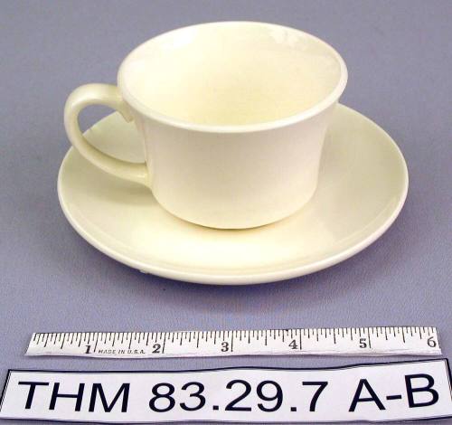 White Teacup and Saucer