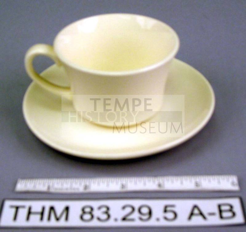 White Teacup and Saucer