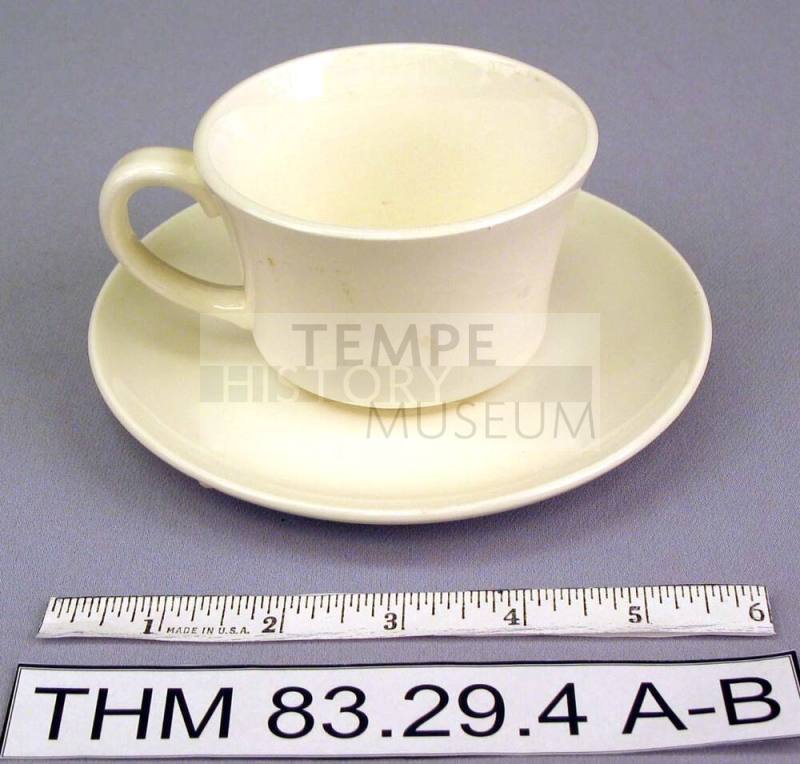 White Teacup and Saucer