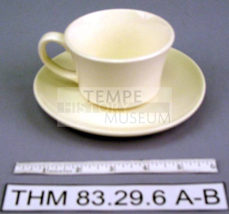 White Teacup and Saucer