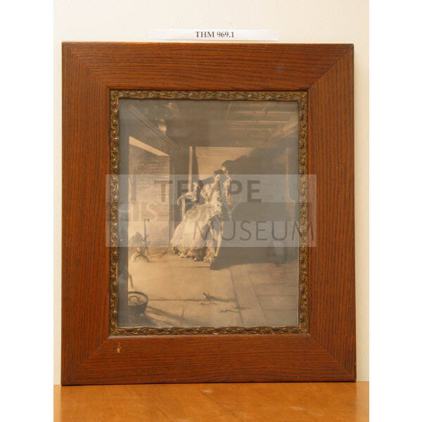 "Fireside Scene" Framed print