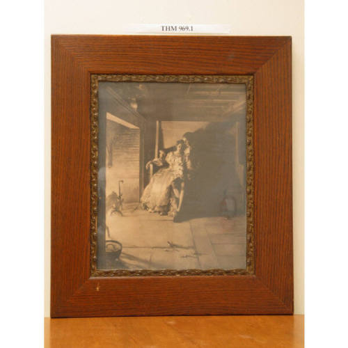 "Fireside Scene" Framed print