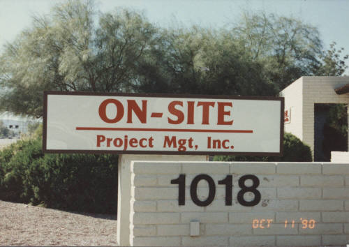 On-Site Project Management Inc. - 1018 East Guadalupe Road - Tempe, Arizona
