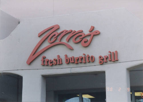 Zorro's Fresh Burrito Grill - 1835 East Guadalupe Road - Tempe, Arizona