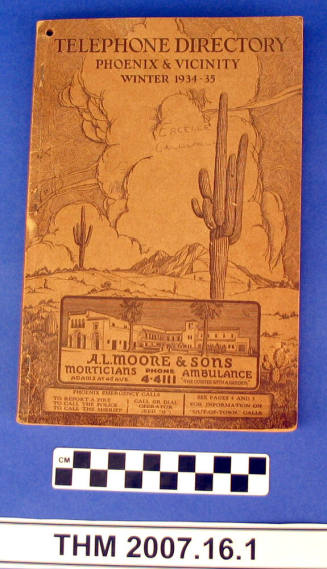 Telephone Directory Phoenix and Vicinity Winter 1934-35