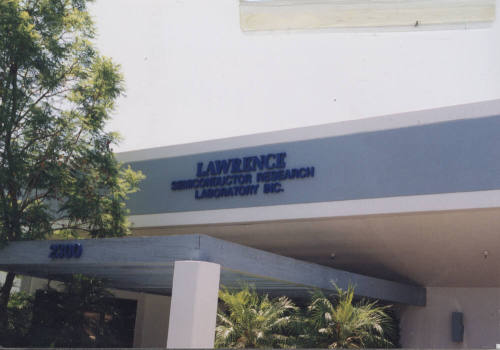 Lawrence Semiconductor Research - 2300 West Huntington Drive - Tempe, Arizona
