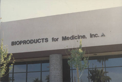 Bioproducts For Medicine, Inc. - 2408 South Industrial Park - Tempe, Arizona