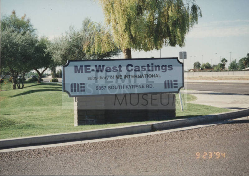 ME-West Castings - 5857 South Kyrene Road - Tempe, Arizona