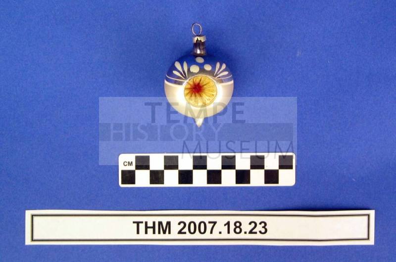 Silver, Frosted Chirstmas Ornament