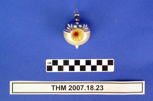 Silver, Frosted Chirstmas Ornament