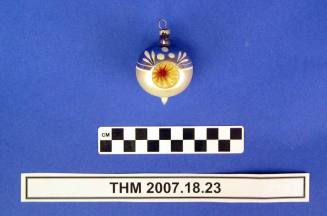 Silver, Frosted Chirstmas Ornament