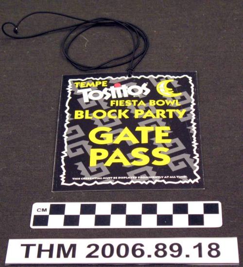 Tostitos Fiesta Bowl Block Party Gate Pass