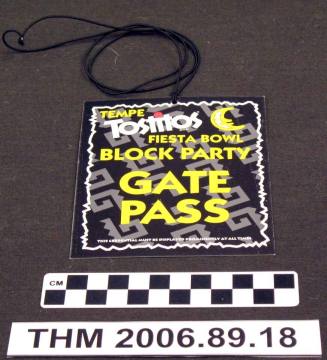 Tostitos Fiesta Bowl Block Party Gate Pass