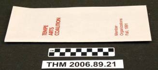 Tempe Arts Coalition Member Organizations, Fall 1991