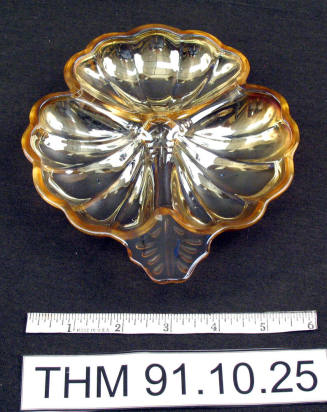 Small Carnival Glass Relish Dish