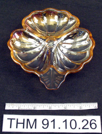 Small Carnival Glass Relish Dish