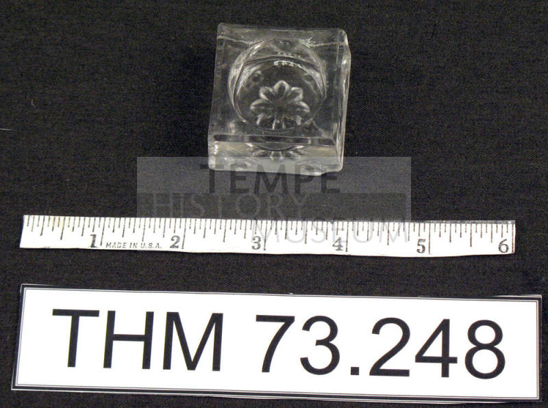 Clear Glass Candle Holder