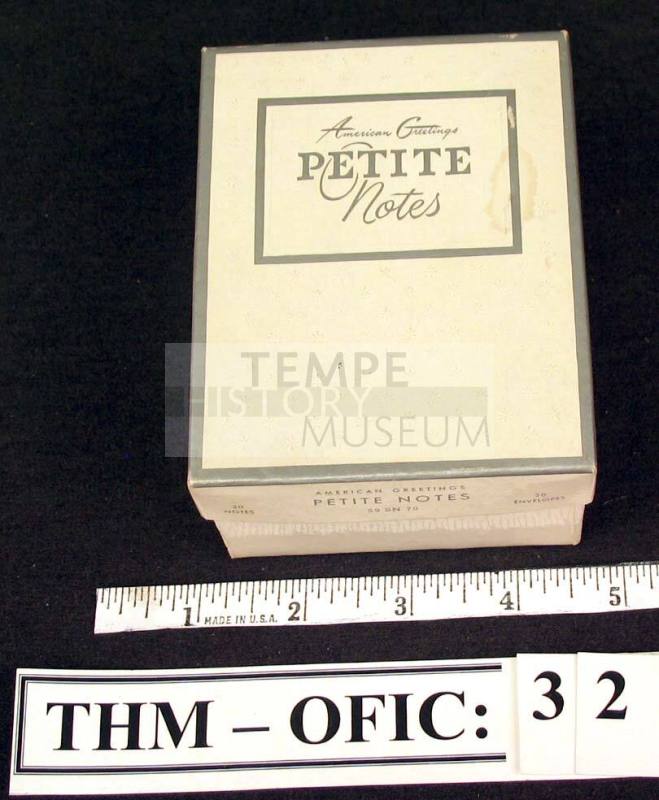 Box, cardboard - for note paper & envelopes