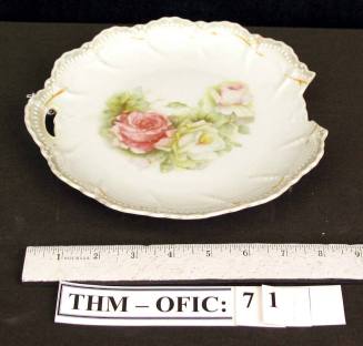 Plate, rose china