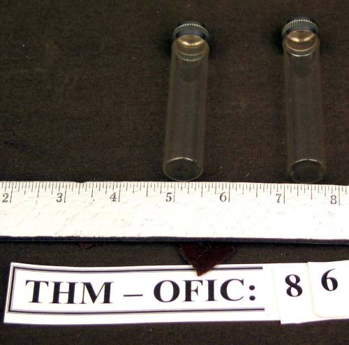 Vial, with metal cap