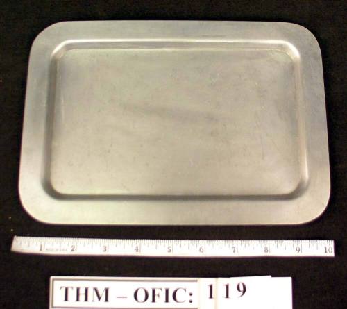 Plate, metal serving