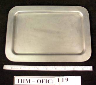 Plate, metal serving