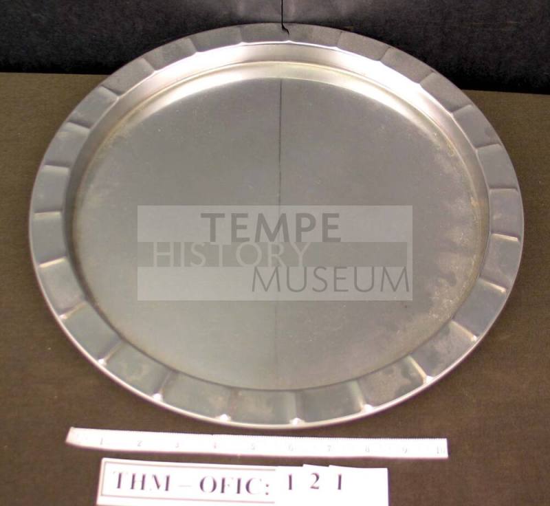 Platter, large metal serving